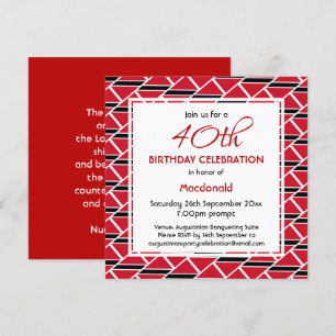 Convites Celebração Personalizada de Aniversário do FLAG TR