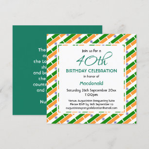Convites Celebração Personalizada de Aniversário do INDIA F
