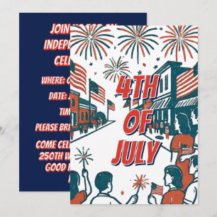 Convites Celebração Personalizada do Dia da Independência d
