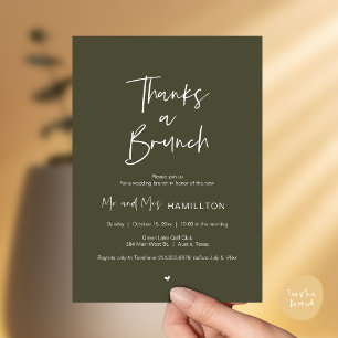 Convites Celebração pós-casamento, Obrigado por um Brunch