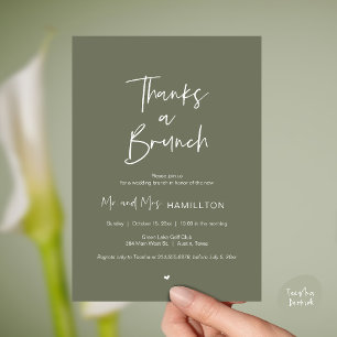 Convites Celebração pós-casamento, Obrigado por um Brunch