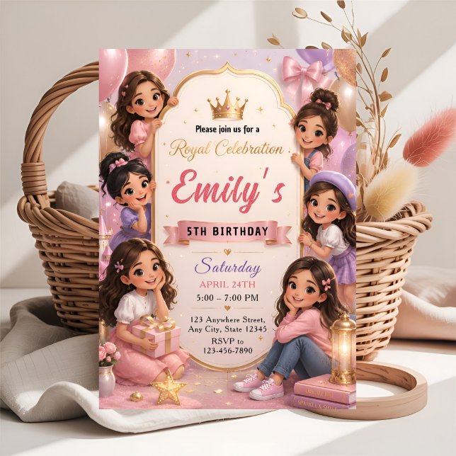 Convites Celebração Real Aniversário da Princesa (Criador carregado)