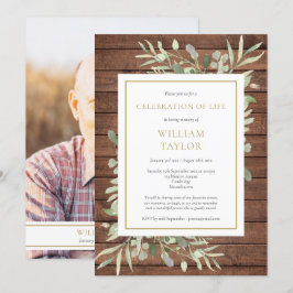 Convites Celebração russa do Funeral Fotográfico da Vida