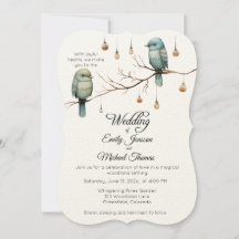 Celebração Rustic Woodland Love Birds
