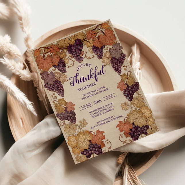 Convites Celebração Rústica Da Colheita De Vinho (Criador carregado)
