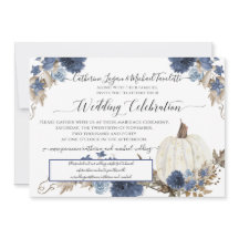 Celebração Rústica De Casamento Da Pumpkin Floral 