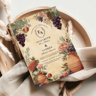 Convites Celebração Rústica do Tuscan Vineyard