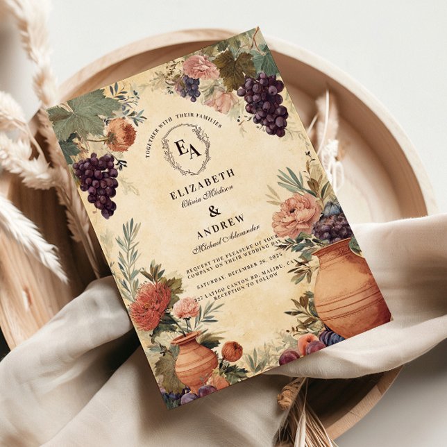 Convites Celebração Rústica do Tuscan Vineyard (Criador carregado)