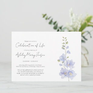 Convites Celebração Simples da Vida com Delphinium