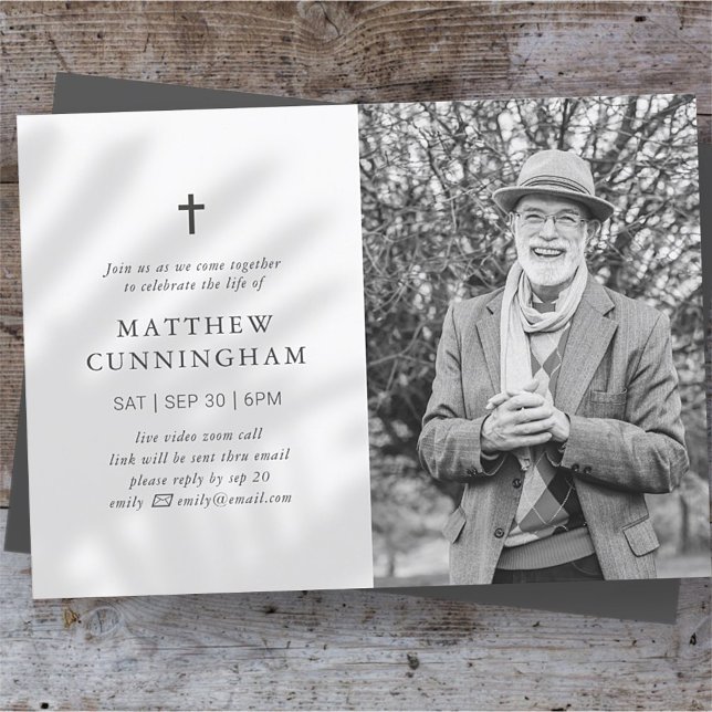 Convites Celebração Virtual Memorial Da Vida Simples (Criador carregado)
