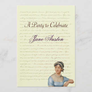 Convites Celebrações de aniversário do Partido Jane Austen