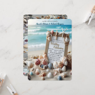 Convites Celebrações de Casamento à beira-mar na praia