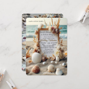 Convites Celebrações de Casamento à beira-mar na praia