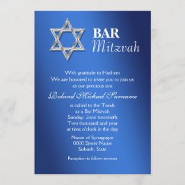 Convites Celebrações do bar azul mitzvah #2