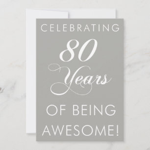 Convites Celebrando 80 Anos De Ser Incrível Convidar