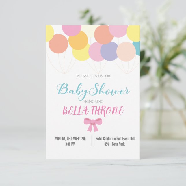 Convites Celebrando a chegada do seu pequeno milagre! (Em pé/Frente)