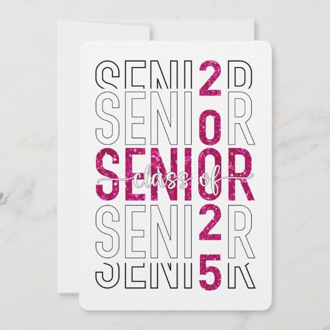 Convites Celebrando a Classe de Graduação 2025 (Frente)