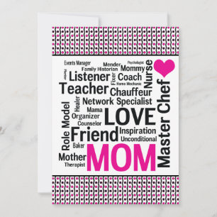 Convites Celebrando a mamãe! Aniversário do Dia de as mã