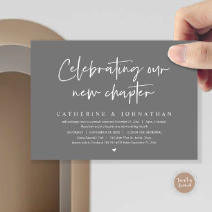 Convites Celebrando Nosso Novo Capítulo, Elopement Brunch