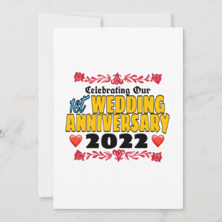 Convites Celebrando o nosso aniversário de casamento de 1ru