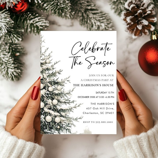 Convites Celebrar a festa de janto de Natal da temporada (Criador carregado)