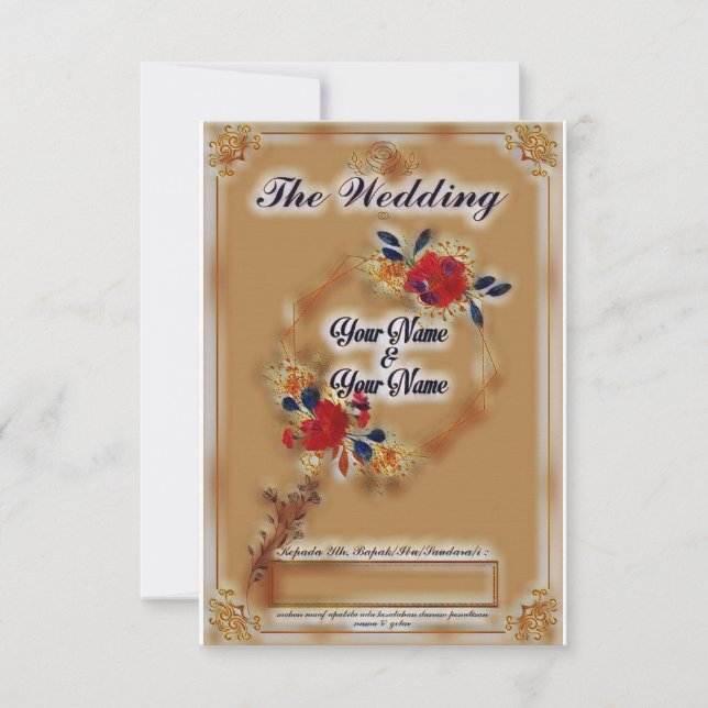 Convites Celebrar a União Alegre com o nosso Dia Especial (Frente)