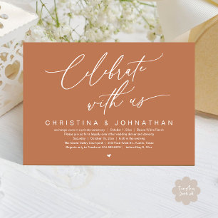 Convites Celebrar Com O Partido Janto Do Elopemento De Casa