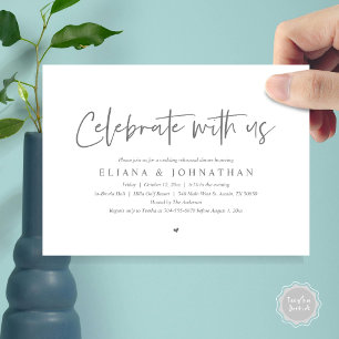 Convites Celebrar conosco, Janto de ensaio de casamento