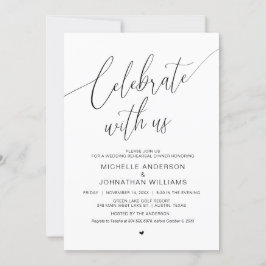 Convites Celebrar conosco, Janto de ensaio de casamento