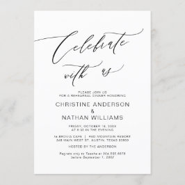 Convites Celebrar conosco, Janto de ensaio de casamento Bla