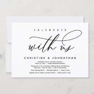 Convites Celebrar conosco, Janto Moderno de Elopemento de C