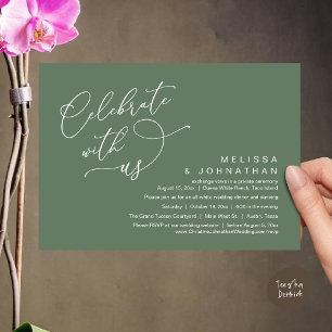 Convites Celebrar conosco, Janto Romântico de Casamento