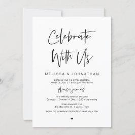 Convites Celebrar conosco, Partido do Elopemento de Casamen