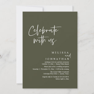 Convites Celebrar conosco, Recepção de casamento moderna