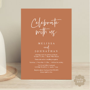 Convites Celebrar conosco, Recepção de casamento moderna