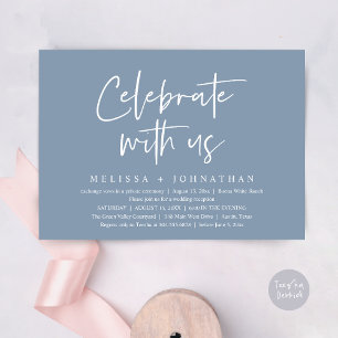 Convites Celebrar conosco Recepção de casamento moderna