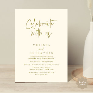 Convites Celebrar conosco, Recepção de casamento moderna