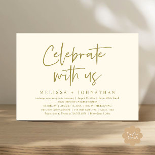 Convites Celebrar conosco Recepção de casamento moderna