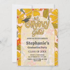 Convites Celebrar em Estilo! Graduação de Groovy Boho