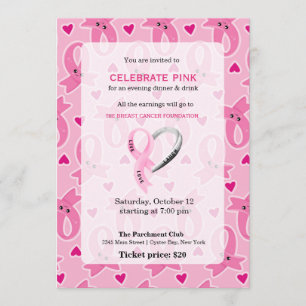 Convites Celebrar evento rosa