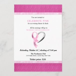 Convites Celebrar evento rosa