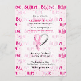 Convites Celebrar evento rosa