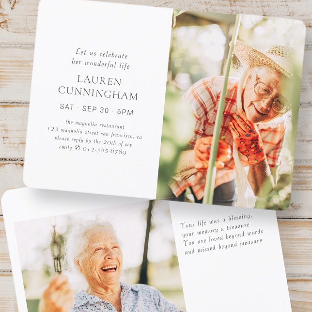 Convites Celebrar Sua Foto Simples E Simples Moderna (Criador carregado)