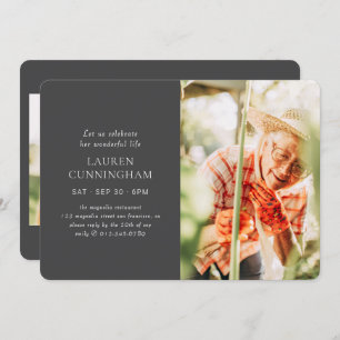 Convites Celebrar Sua Foto Simples E Simples Moderna