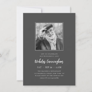 Convites Celebrar Sua Maravilhosa Foto Memorial Moderna Da 
