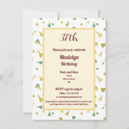 Convites Celebration Hats and Balloons Party Pattern