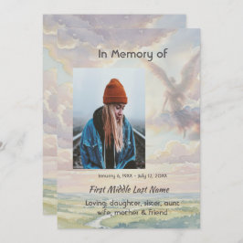 Convites Celebration of Life Invite Angel Sky Clouds