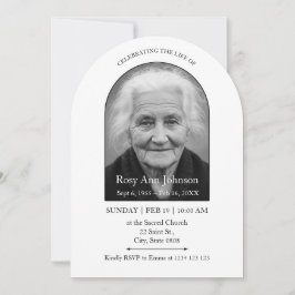 Convites Celebration of Life Memorial Funeral Invitation