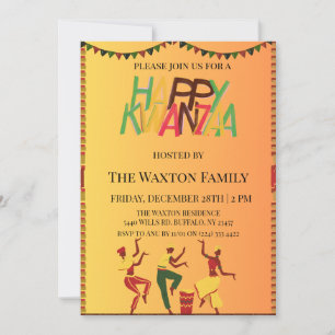 Convites "Celebre a Unidade: Uma Alegre Reunião de Kwanzaa"