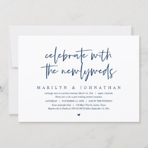 Convites Celebre com os recém-casados, Casamento Elopement 